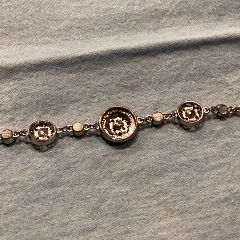 Silver marcasite circle bracelet - Picture 4 of 4